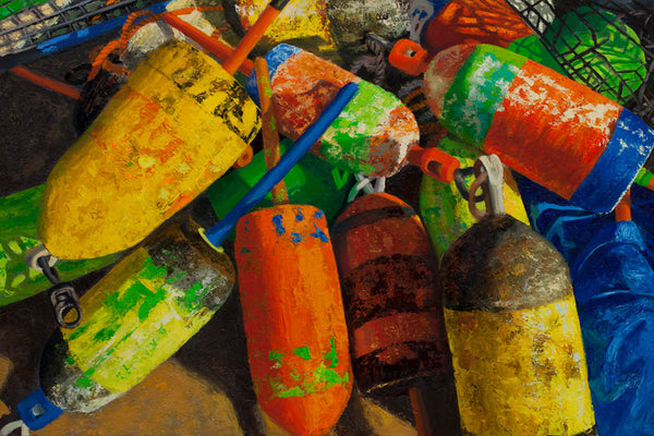 Old Buoys (Painting, 36" x 24")